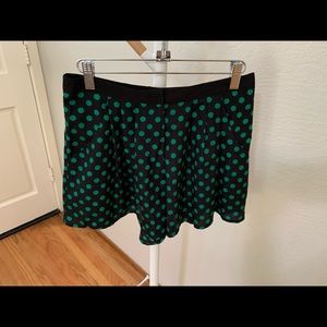 Topshop green polka dot shorts
